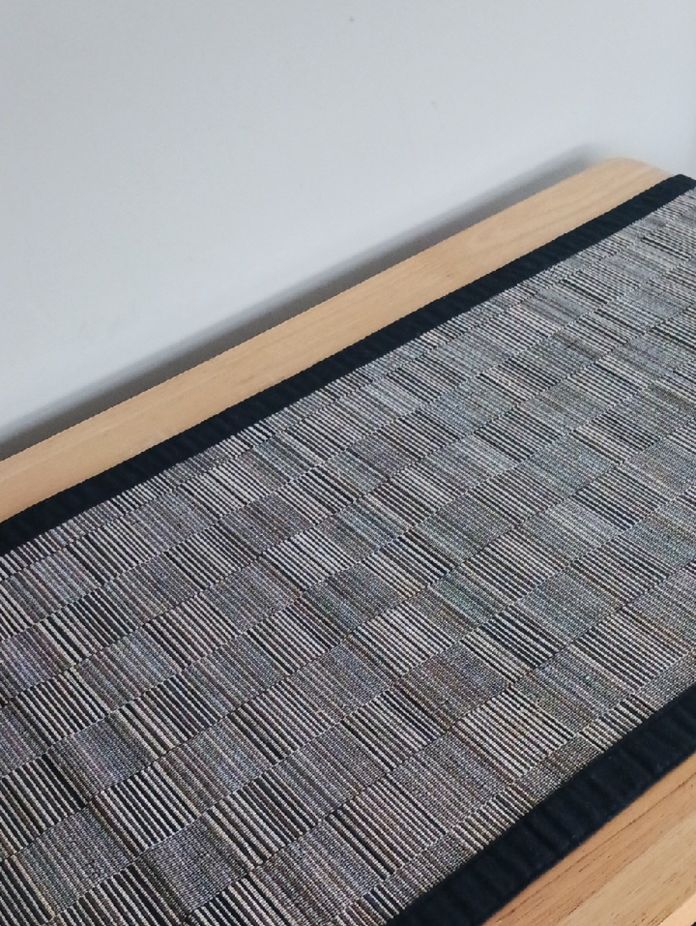 Crate & Barrel Woven Rafia/Cotton Texured Table Runner - Picture 4 of 9